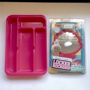 Toys R Us School Locker Organizer Pink Magnetic Mirror Beach Seashell Plastic